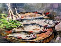 Silver Catch - I. Vodyana. Oil on canvas + Certificate