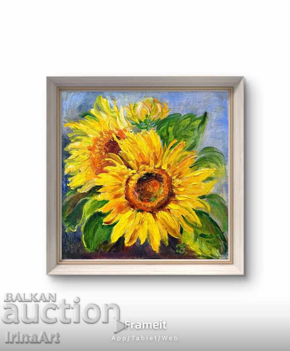 BZTS!! Floarea-soarelui de aur - I. Vodiană. Ulei. + Certificat cu preț € 0.01 | 0.02 BGN