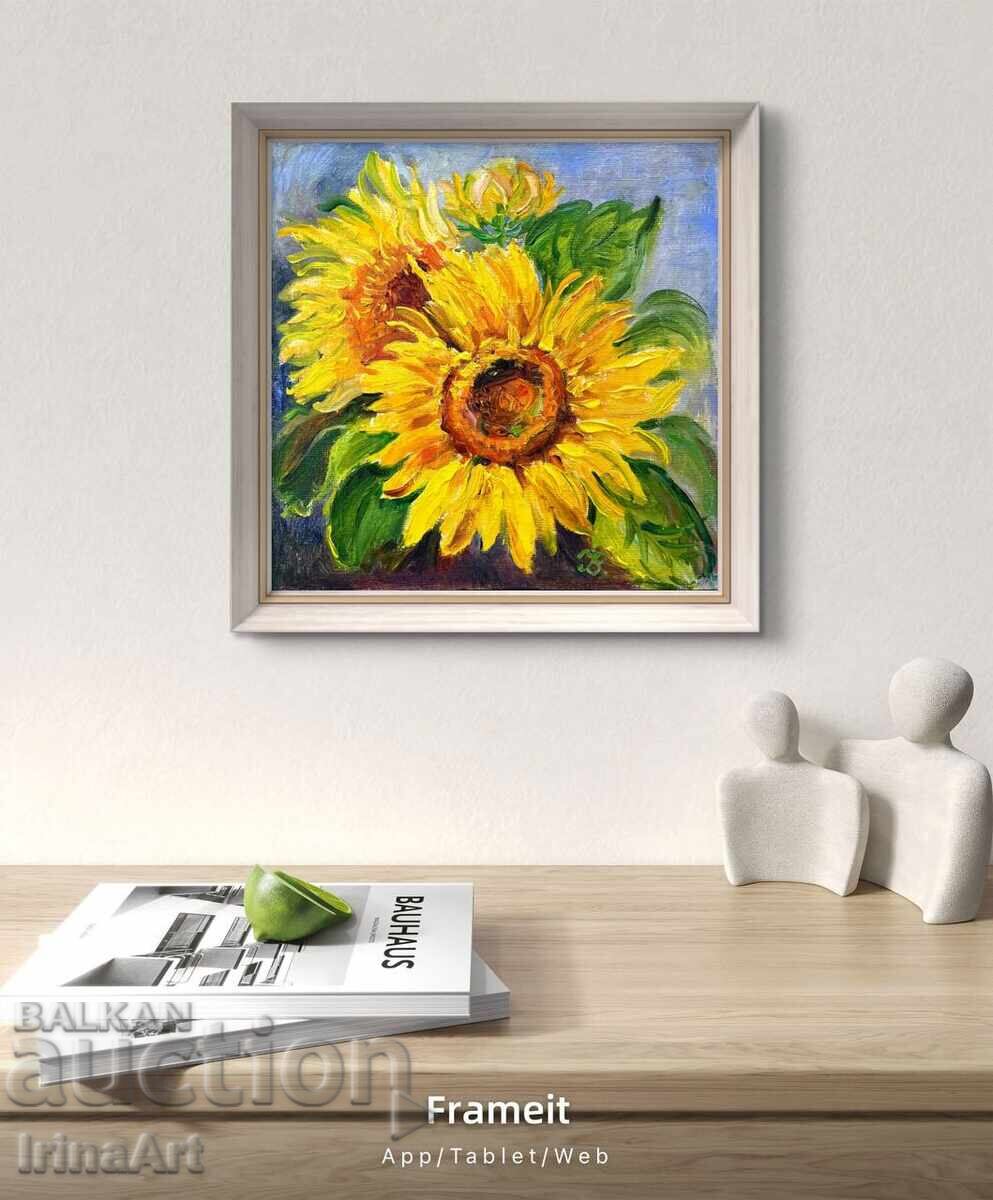 BZTS!! Floarea-soarelui de aur - I. Vodiană. Ulei. + Certificat - 10