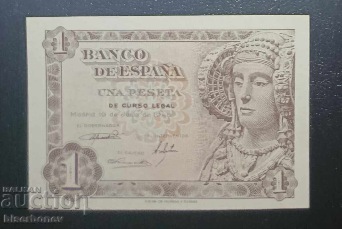 1948 g. Spania, Spain, 1 pesetă, UNC 1948 g. Spania, Spain, 1 pesetă, UNC