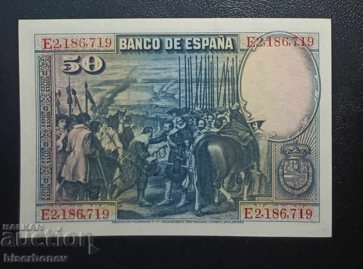 1928 g. Spania, Spain, 50 pesetas, UNC cu preț € 12.50 | 24.45 BGN