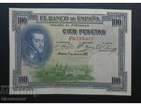 1925 г. Испания  , Spain, 100 песети , UNC