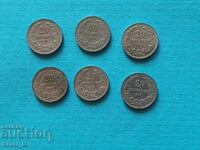 Excellent 6 pieces of 20 stotinki coins 1912