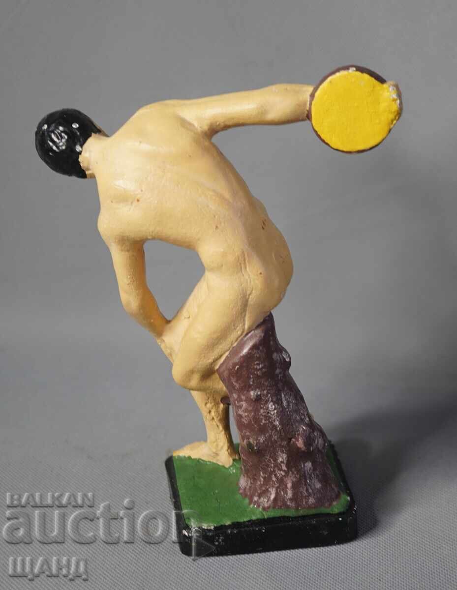 Παράδοση Παλαιό Μεταλλικό Άγαλμα Στατούλα Δισκοβόλος αρχαιοελληνικό γλυπτό