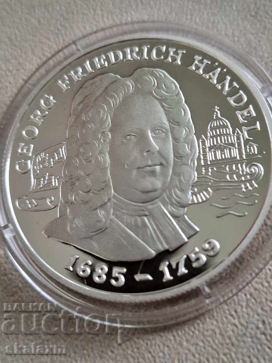 Сребро 10 динера 1998г. Андора