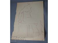 Стара Майсторска рисунка еротика голо женско тяло