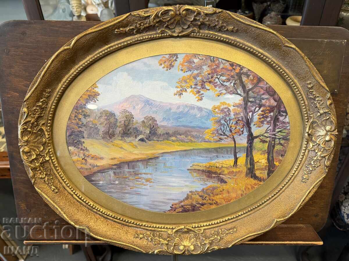 Стара Картина Пейзаж Виктор Попов Елена Попова Попови