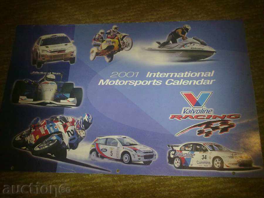 Valvoline 2001 Calendar Posters Formula 1 Motor Cars