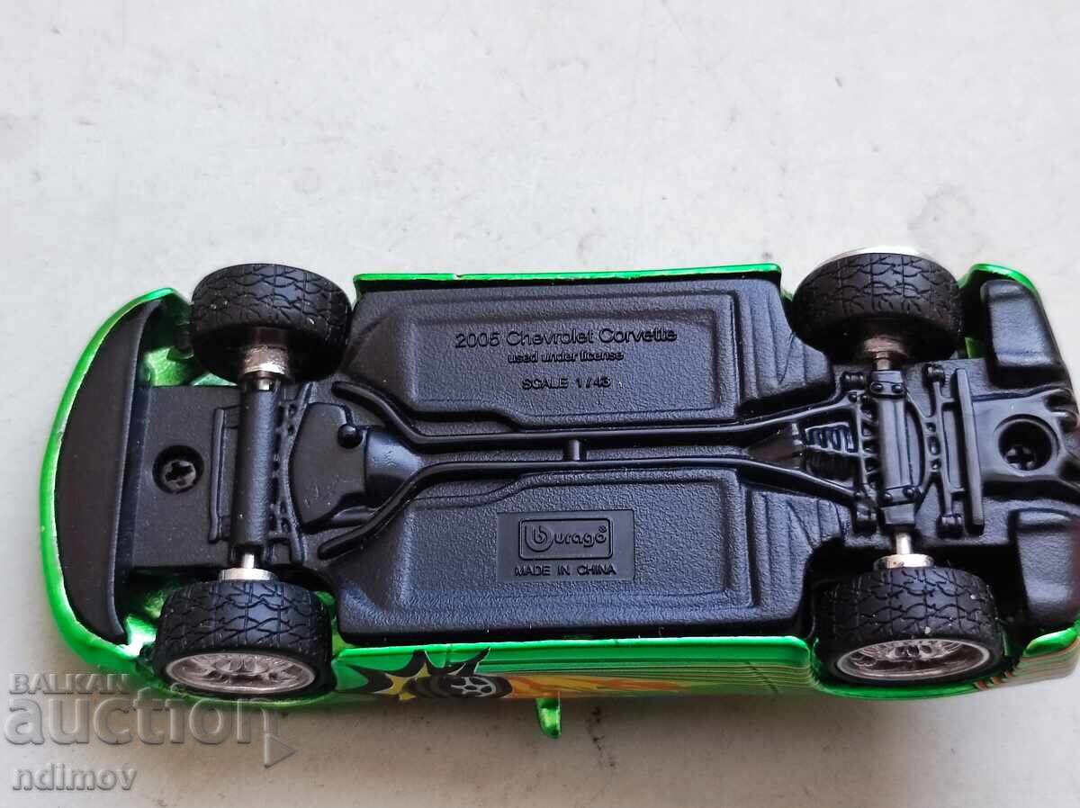 CHEVROLET CORVETTE BURAGO 1/43 μοντέλο αυτοκινήτου - 6