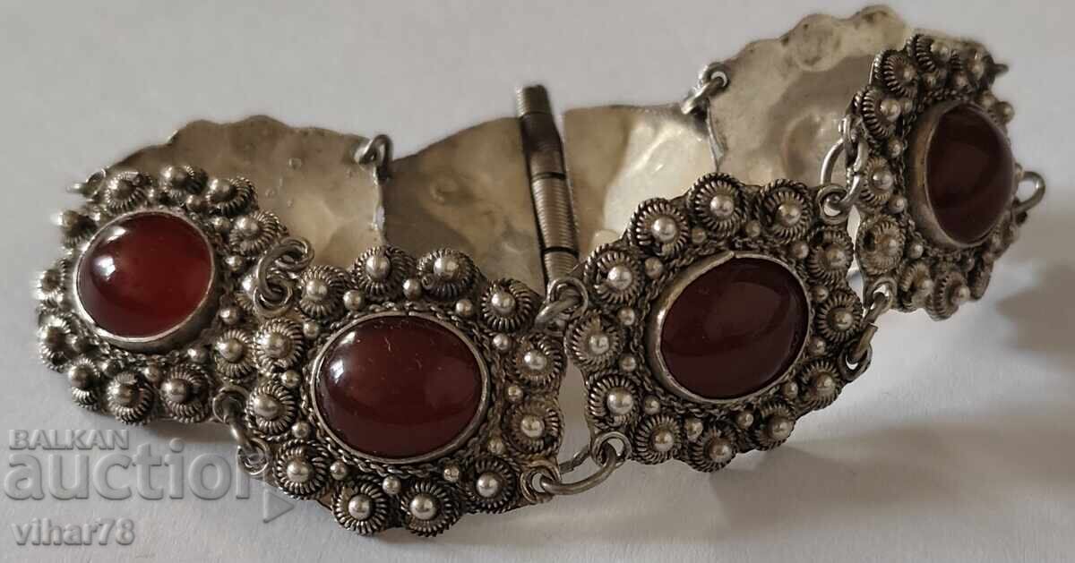 Brățară de argint cu Cornalină