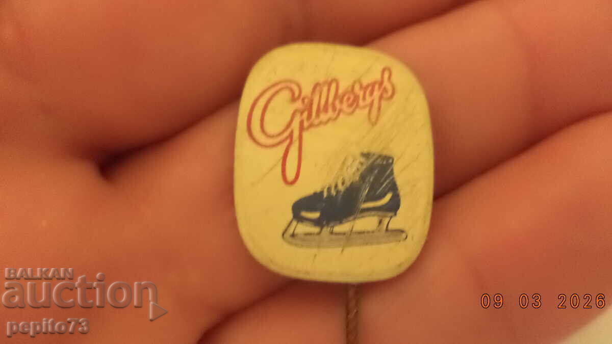 Emblemă publicitară, Gillbergs, marcă de patine cu preț € 1.00 | 1.96 BGN