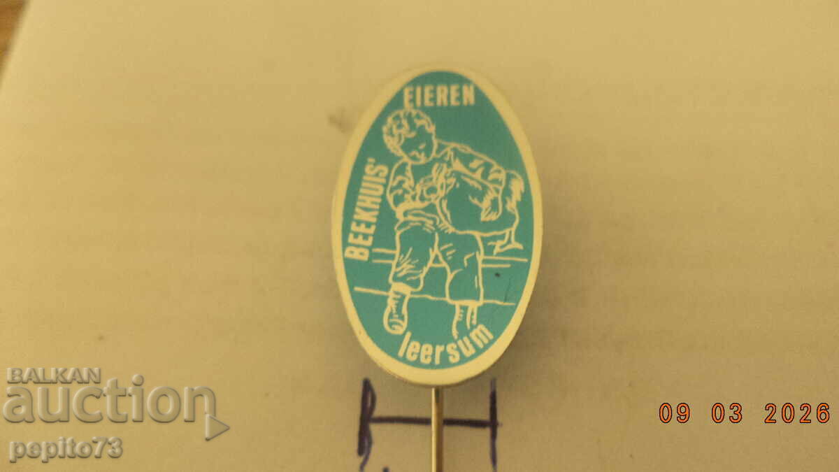 Insigna publicitară, Beekhuis, companie de ouă cu preț € 1.00 | 1.96 BGN