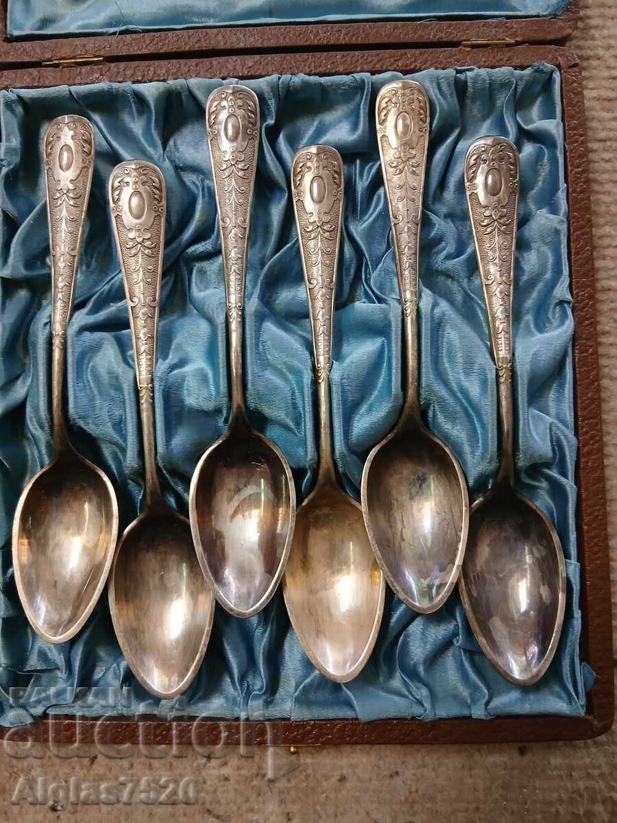 Σετ 6 ασημένιων κουταλιών από την αυστριακή εταιρεία "Angentor" με τιμή € 50.00 | 97.79 BGN