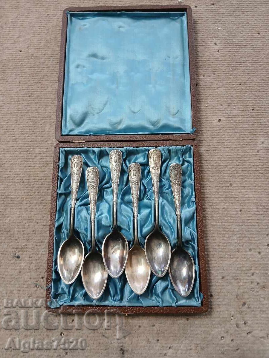 Σετ 6 ασημένιων κουταλιών από την αυστριακή εταιρεία "Angentor"