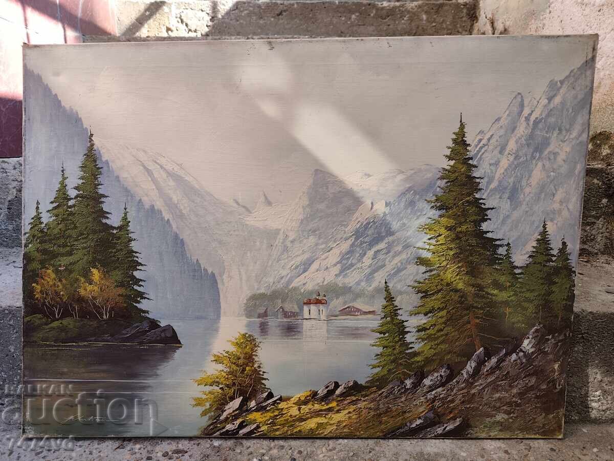 Licitație Frumoasă pictură în ulei pe pânză,!!!