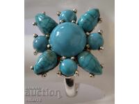 Women's Silver Ring with Turquoise