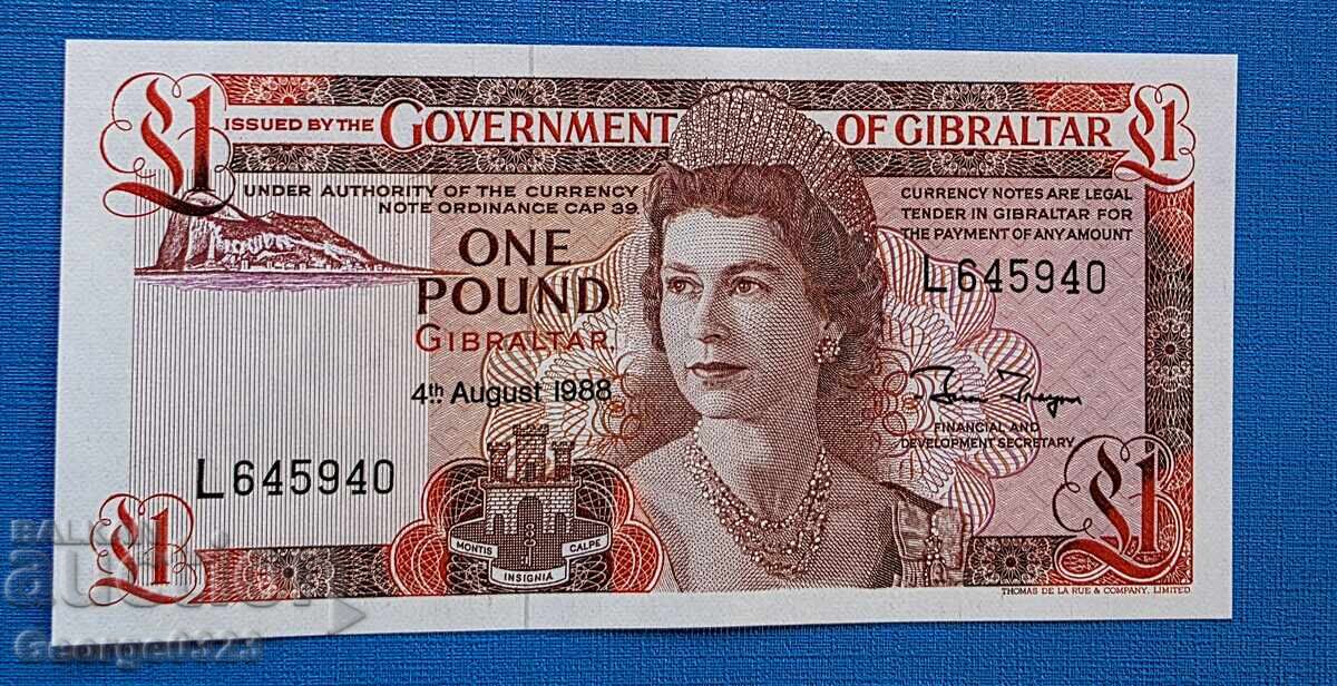Gibraltar 1988 1 liră UNC Nouă
