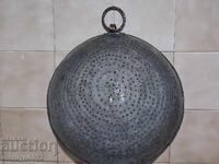 Old copper colander copper pot, copper strainer cauldron cauldron cauldron