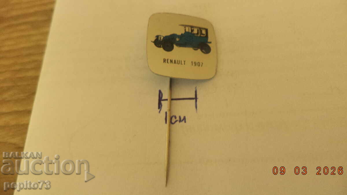 Licitație Semn publicitar, RENAULT 1907, mașină retro Licitație Semn publicitar, RENAULT 1907, mașină retro