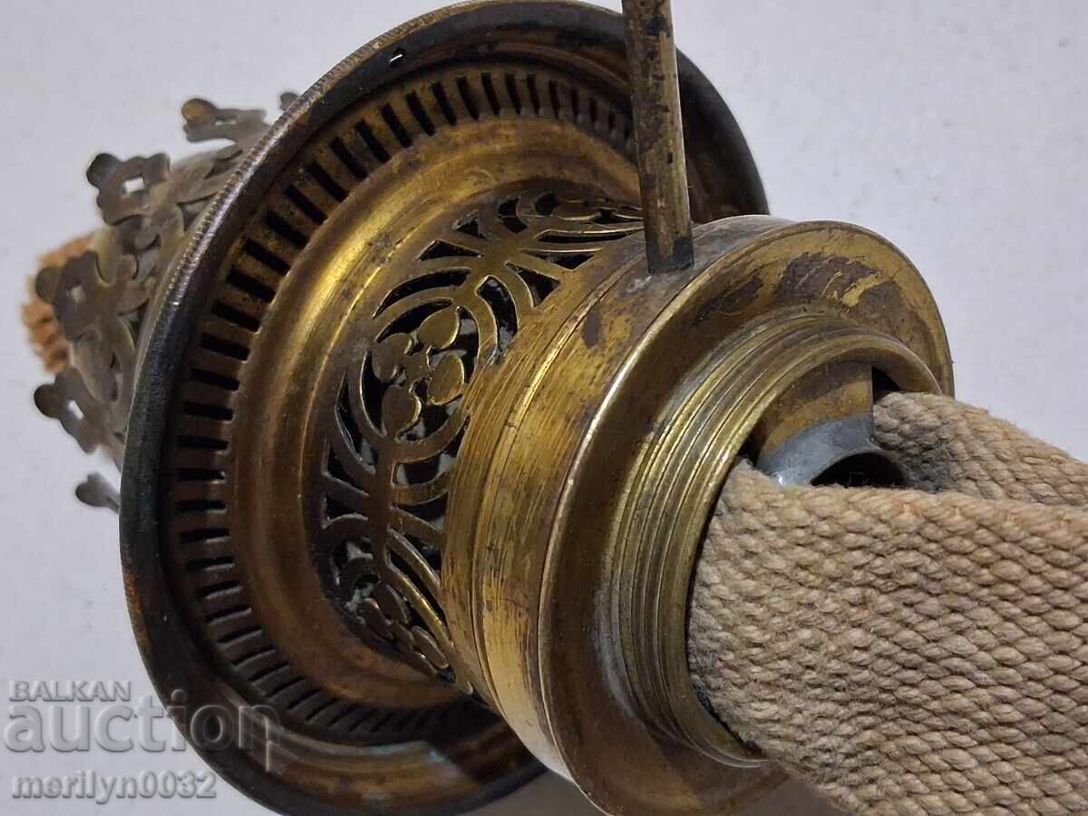 Old kerosene lamp lantern fan - 6