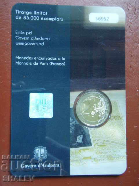 2 Euro 2017 Andorra "100 years himn Andorra"/Андора/ (1) Unc - 5