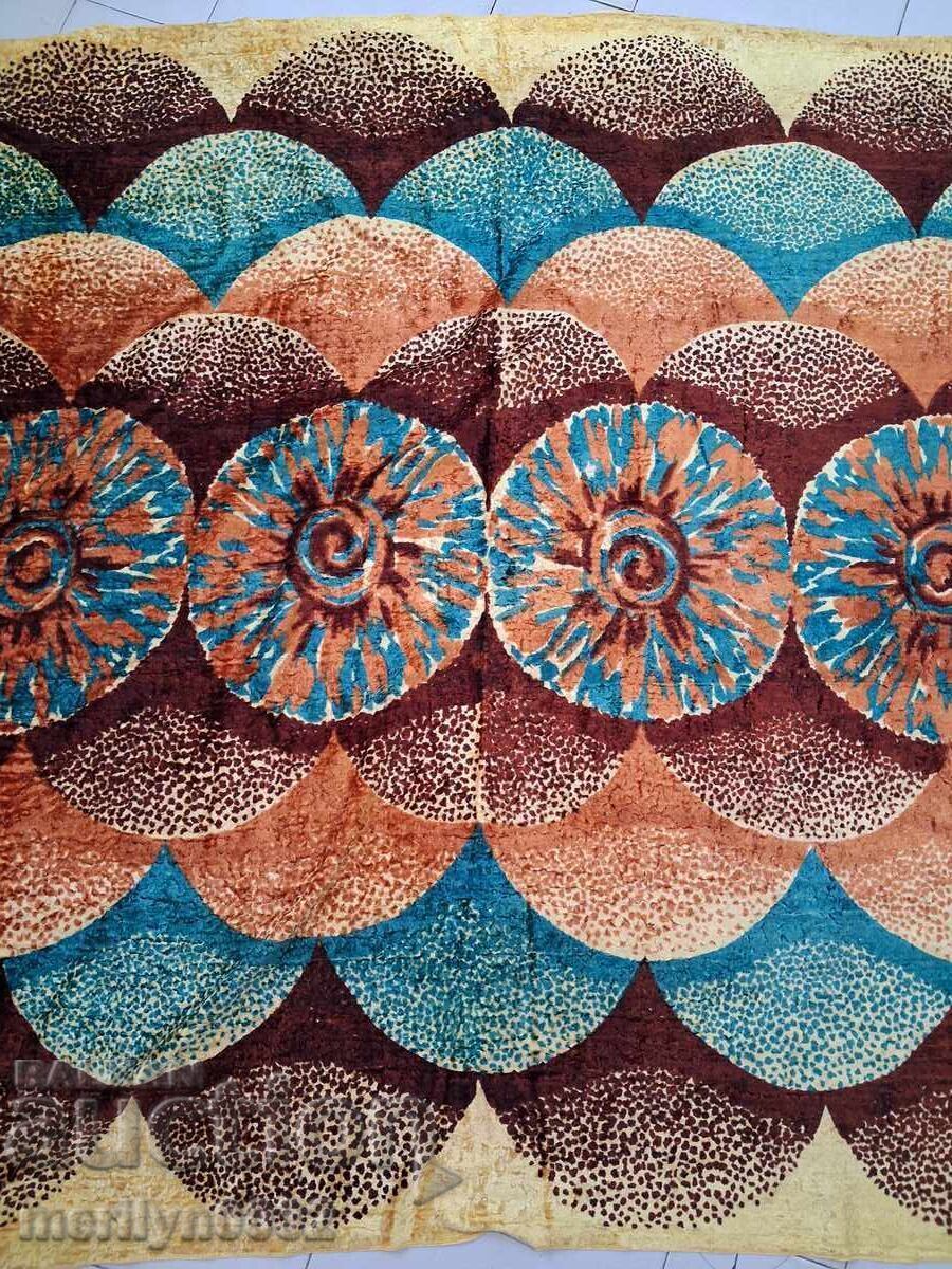 Pătură colorată de pat, catifea, din epoca RSR, URSS, 210/130cm cu preț € 81.30 | 159.01 BGN