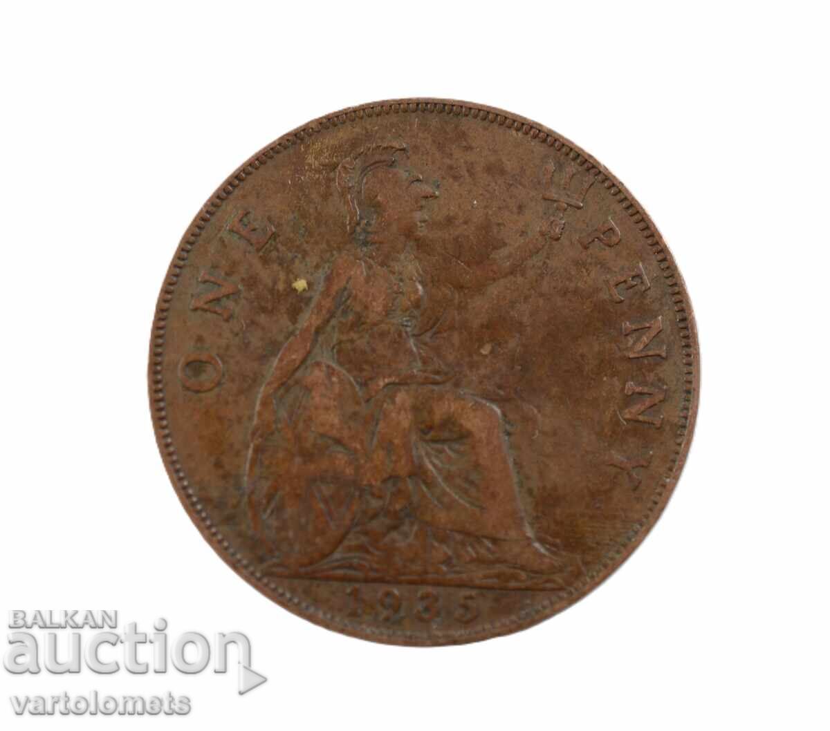 1 peni 1935 - Velikobritania › Kral Dzhordzh V 1 peni 1935 - Velikobritania › Kral Dzhordzh V