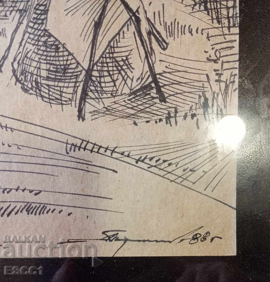 Kartina Grafika Peyzazh 1988 ot Lyulin Tyrkalanov (1963 – 2020 με τιμή € 50.00 | 97.79 BGN