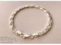 Brățară de argint, marcaj 925, cu zale decorative