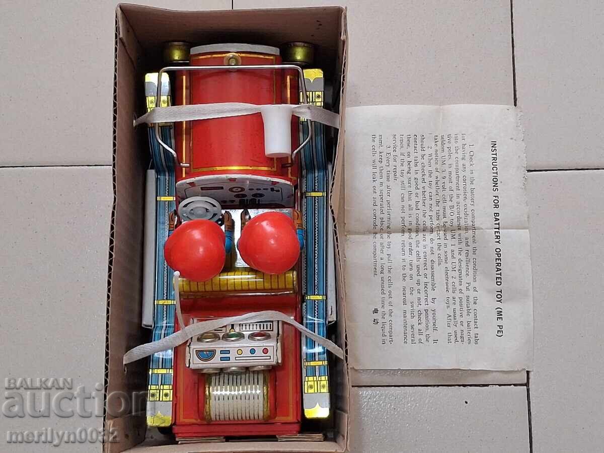 Jucărie de tablă pentru copii, mașină de pompieri, cutie, mașină, China - 5