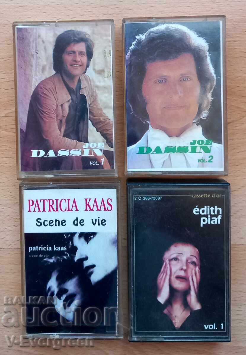 Lot 4 casete audio muzică franceză - Kaas Piaf Dassin Lot 4 casete audio muzică franceză - Kaas Piaf Dassin