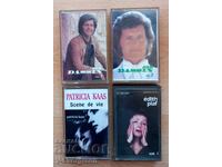 French Music 4 pcs Audio Cassettes Lot Kaas Piaf Dassin