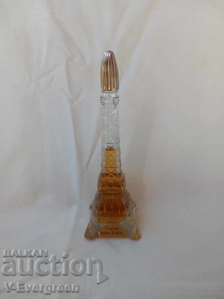 Sticlă veche de coniac francez Jules Robin Turnul Eiffel - 6