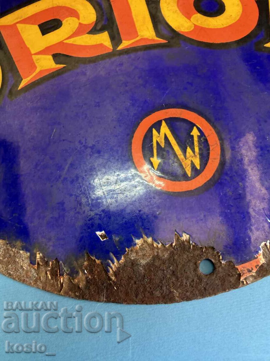 Licitație Veche placă emailată publicitară din epoca țarilor