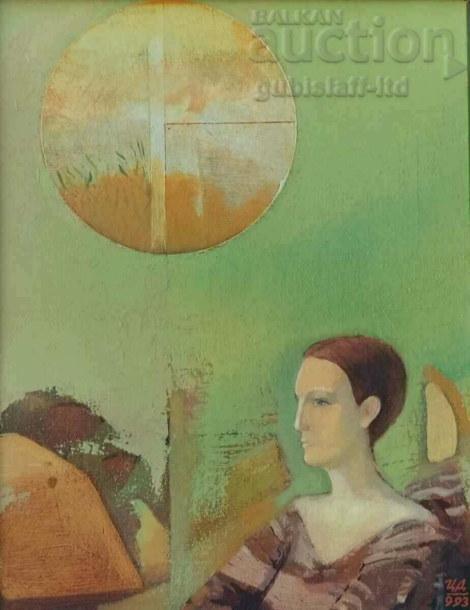 Pictură, fără titlu, art. Tsoncho Denev, 1993 cu preț € 220.00 | 430.28 BGN