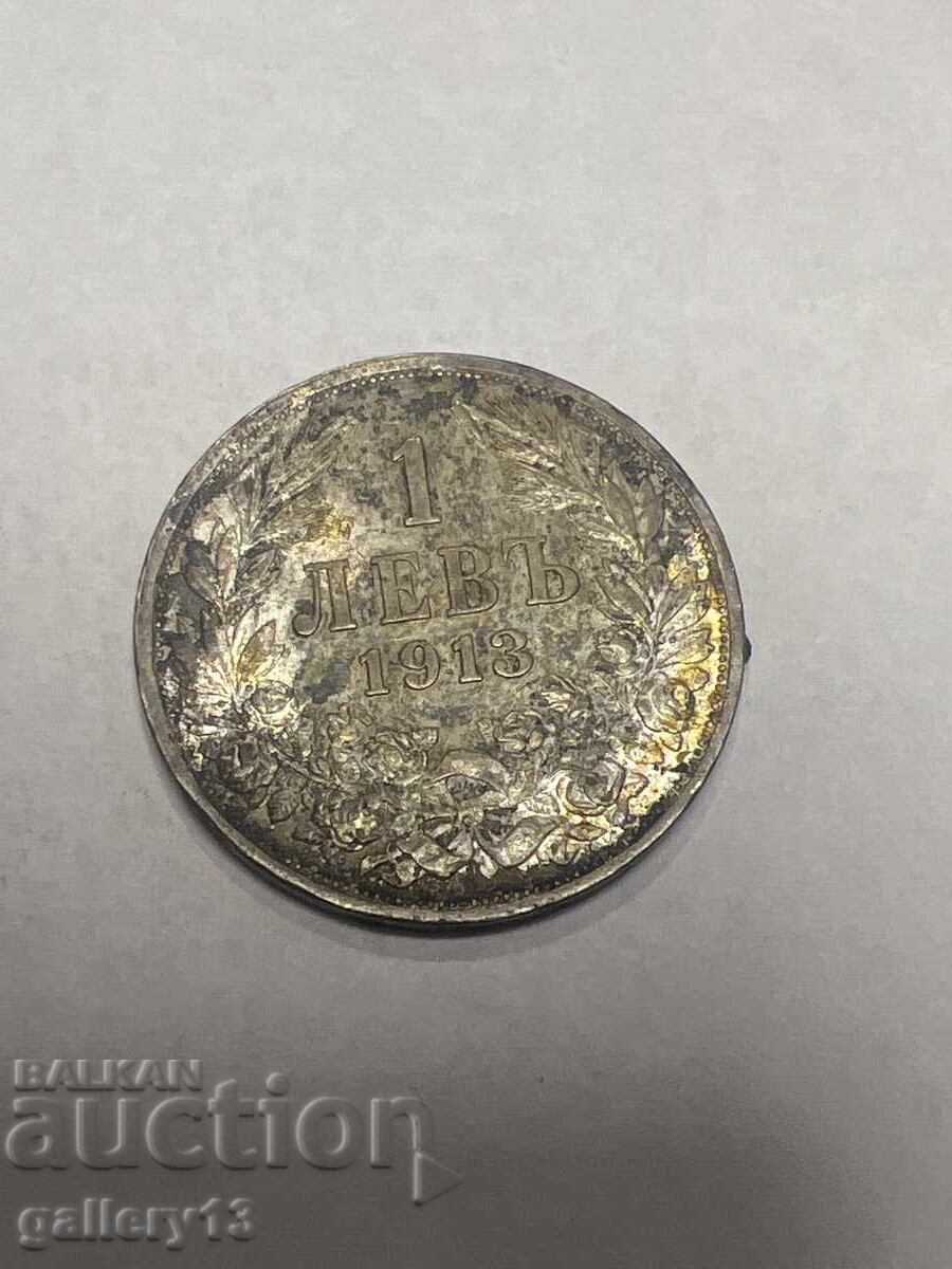Monedă. 1 leu 1913 Monedă. 1 leu 1913