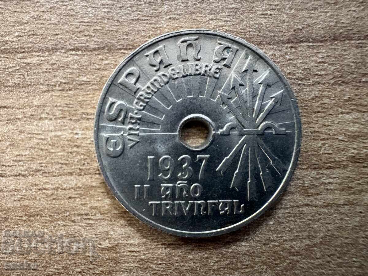 Spania - 25 centimos (1937) cu preț € 0.70 | 1.37 BGN