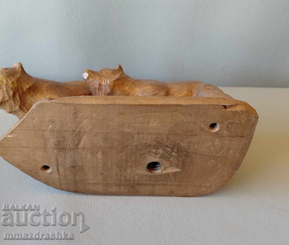 Дървена статуетка мечета - 5