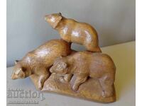 Дървена статуетка мечета