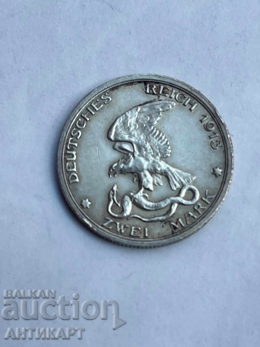 Monedă de argint 2 mărci 1913 Germania Prusia