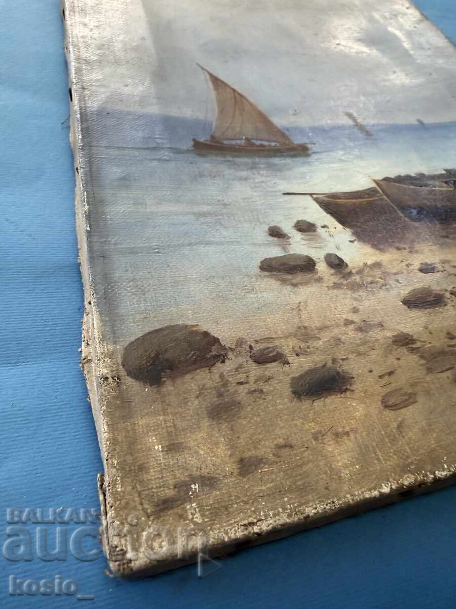 Veche pictură rusească Ermolaev ulei pânză - 6