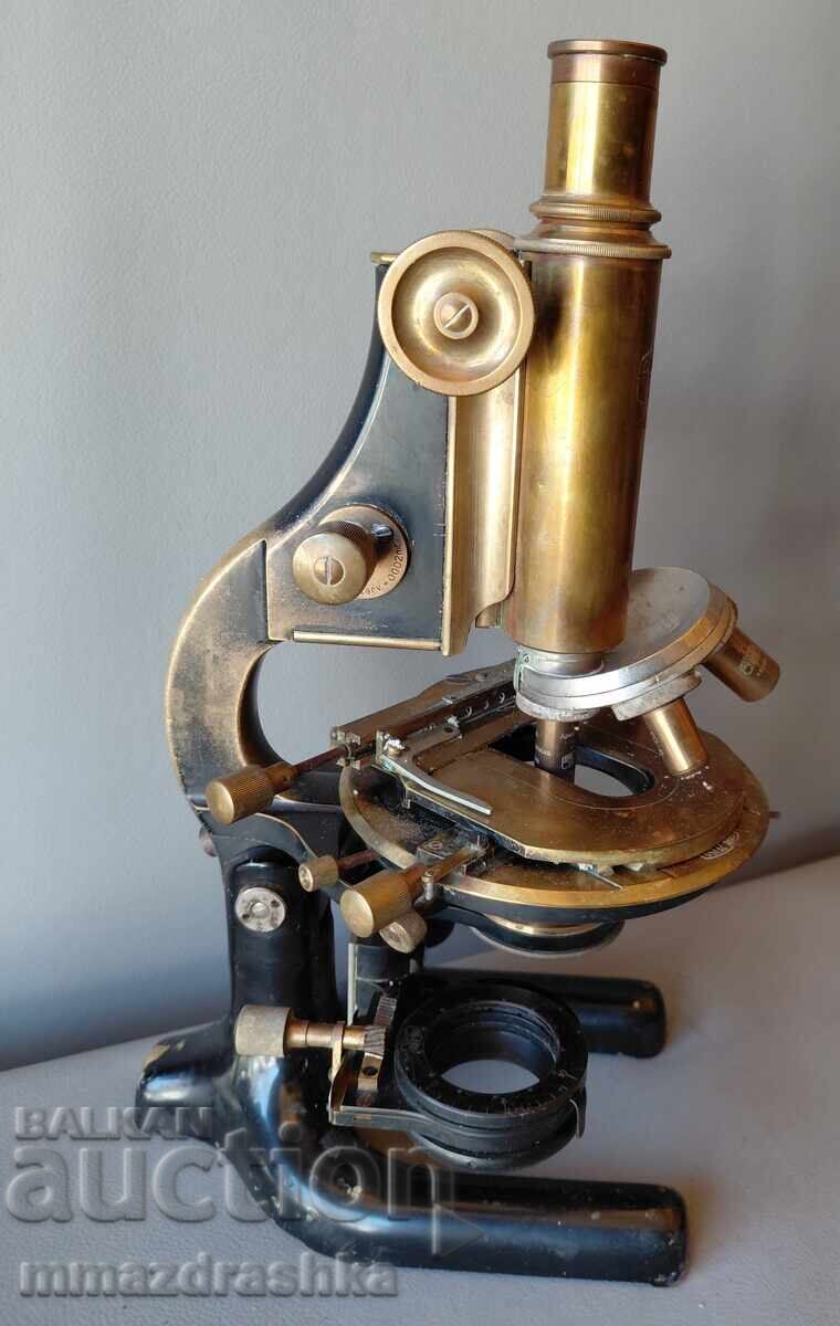 Microscop din bronz, secolul al XIX-lea