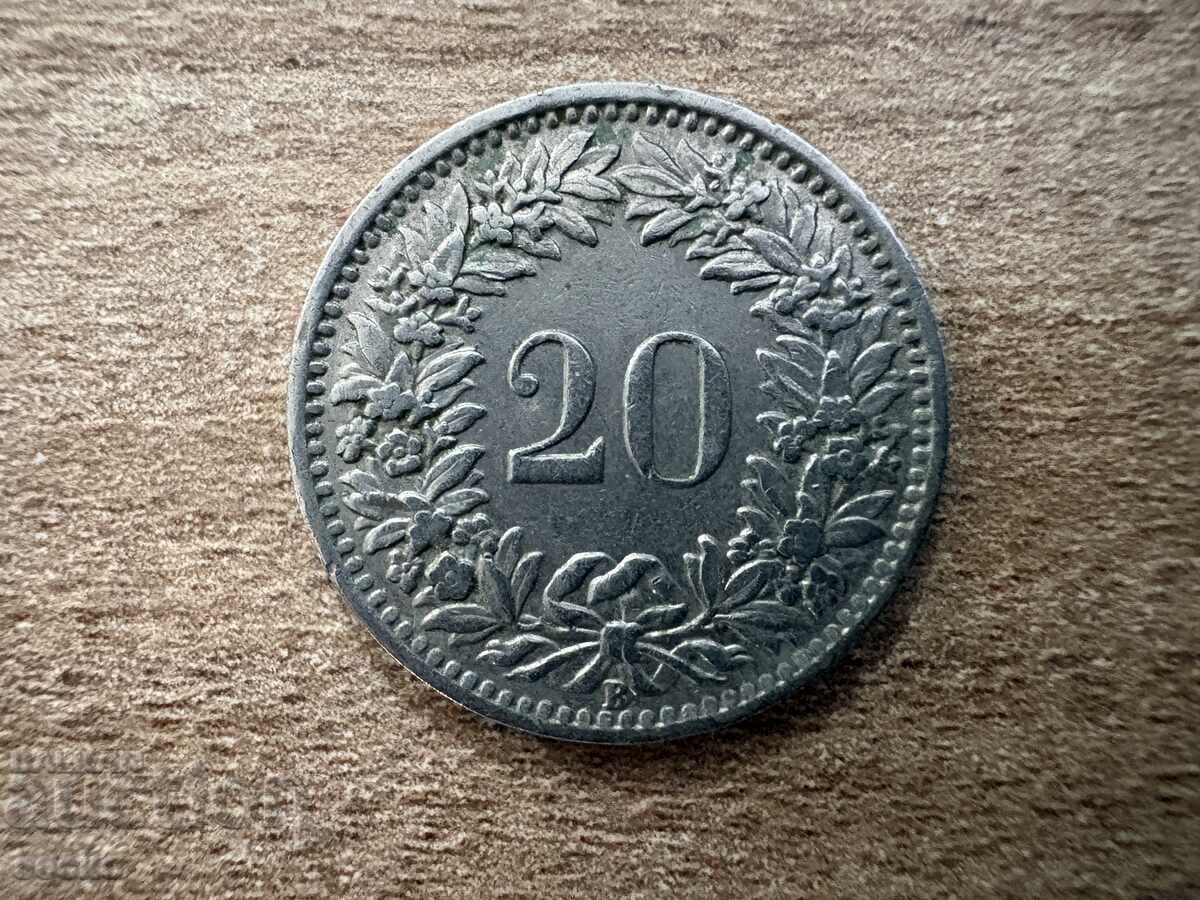 Швейцария - 20 рапена (1947)