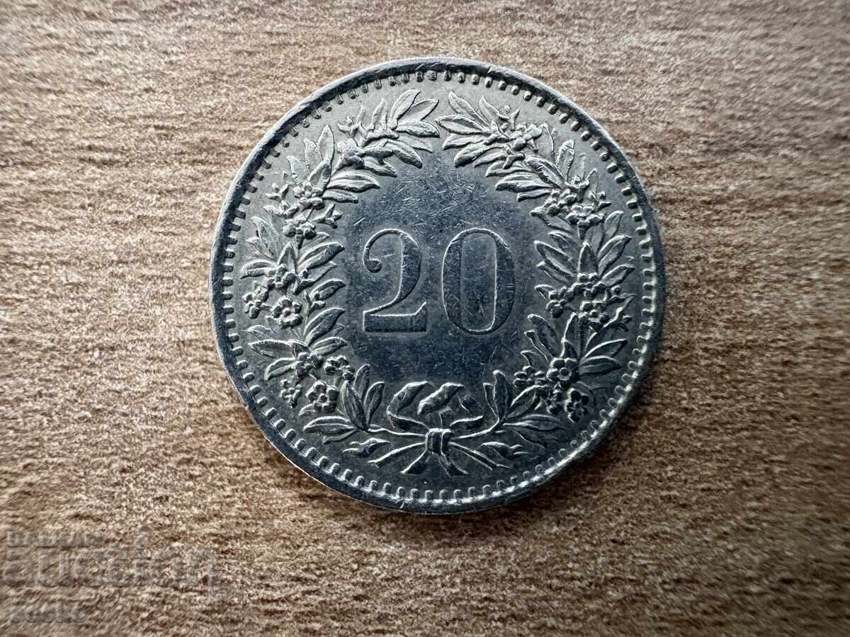 Швейцария - 20 рапена (1977) Швейцария - 20 рапена (1977)