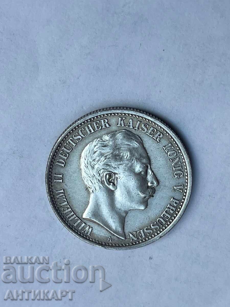 сребърна монета 2 марки 1905 Германия  Prussia с цена € 39.00 | 76.28 лв.