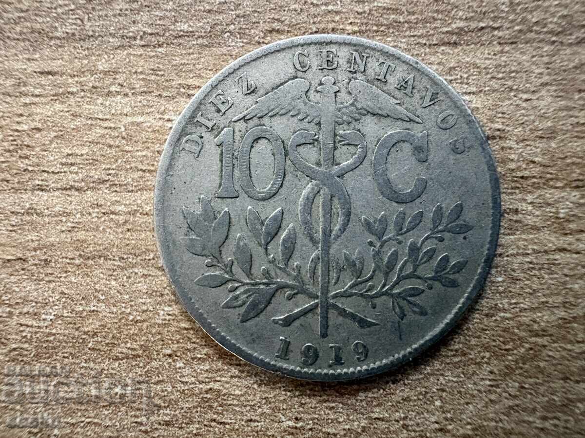 Боливия - 10 сентавос (1919)