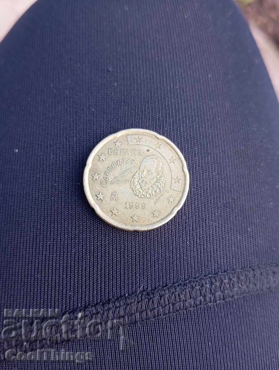 20 euro cents 1999 Spain brass - 5 20 euro cents 1999 Spain brass - 5