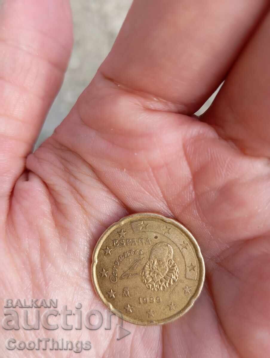 20 euro cents 1999 Spain brass 20 euro cents 1999 Spain brass