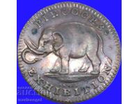 UK 1 Farthing 1795-1801 Pidcock's token RARE