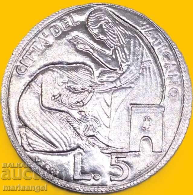 5 Лири 1975 Ватикан - 7